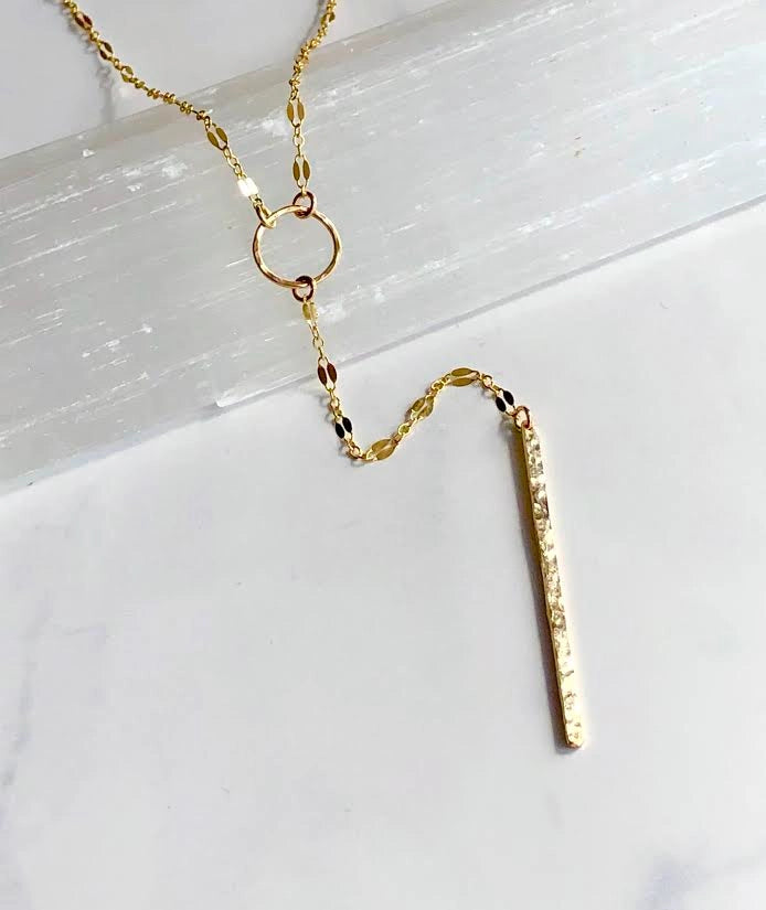 LARIAT BAR DROP NECKLACE