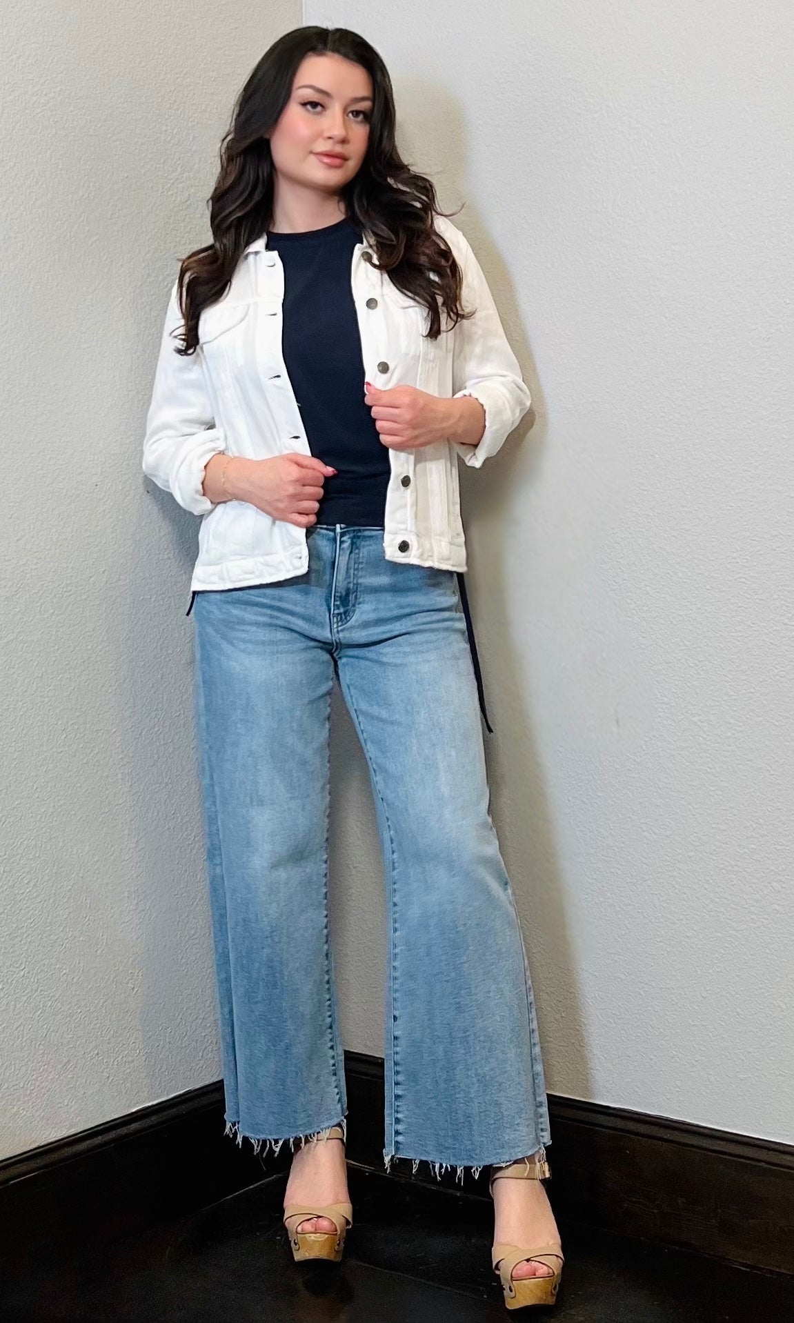 THE AVRIL SLIM WIDE LEG DENIM