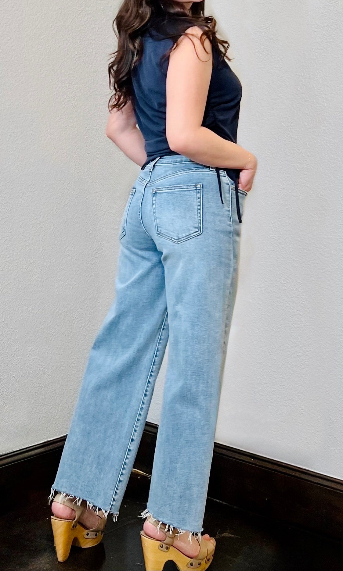 THE AVRIL SLIM WIDE LEG DENIM