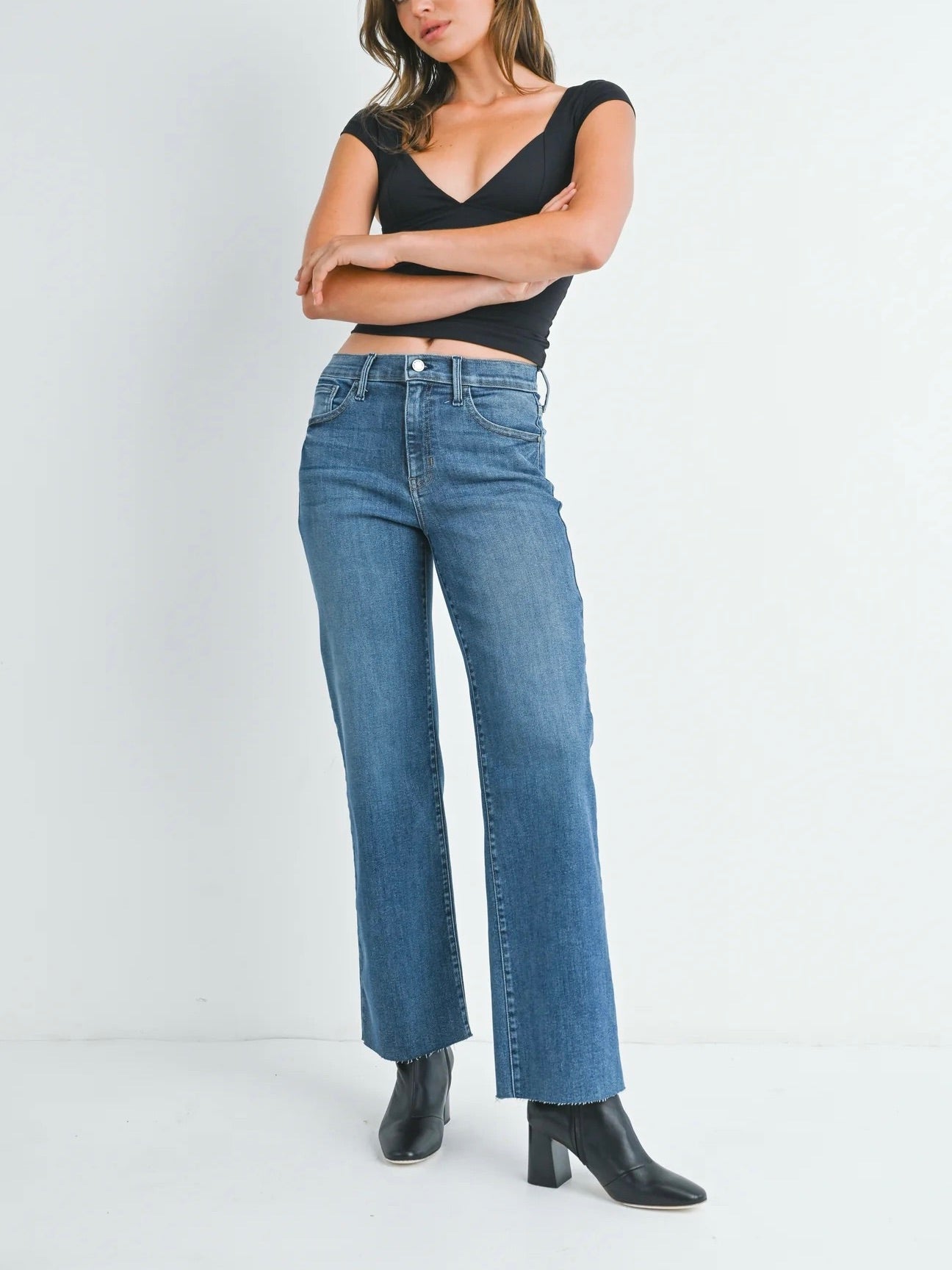 LETA SLIM PALAZZO DARK