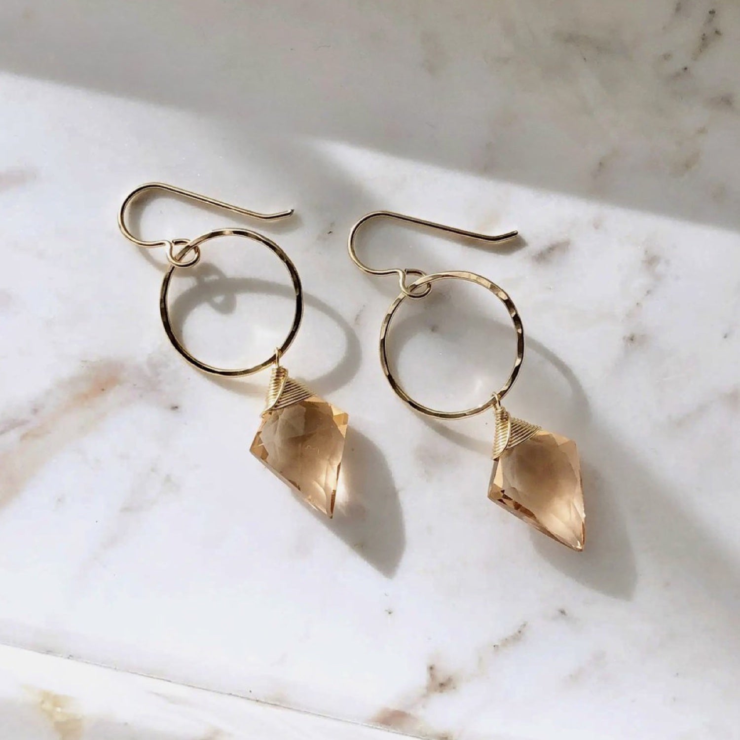 CHAMPAGNE QUARTZ DROPS