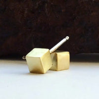 BRASS CUBE STUDS