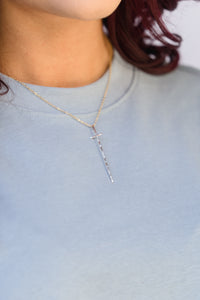 GOLD MODERN CROSS NECKLACE