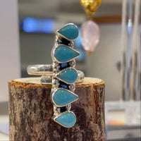 SMALL TURQUOISE TEARDROP RING