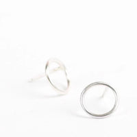 SILVER CIRCLE STUDS