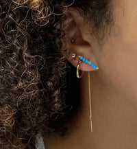 TURQUOISE BAR THREADER