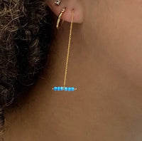 TURQUOISE BAR THREADER