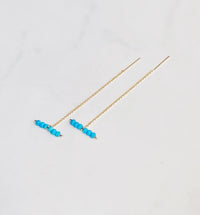 TURQUOISE BAR THREADER