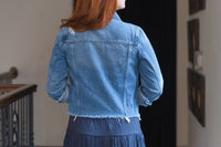 SELA DISTRESSED DENIM JACKET