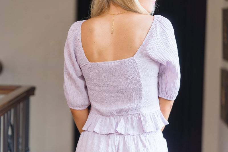 CALI DUSTY LILAC GODDESS TOP