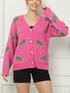 WILLOW FUCHSIA CAT CARDIGAN