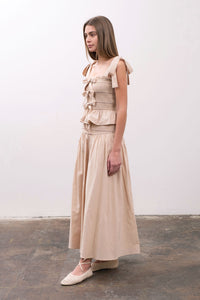 NATURAL MAXI SKIRT