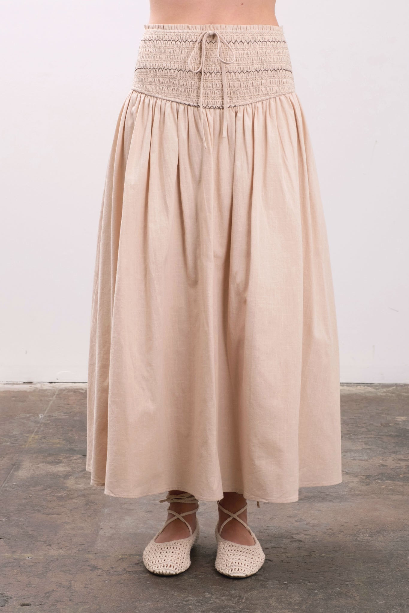 NATURAL MAXI SKIRT
