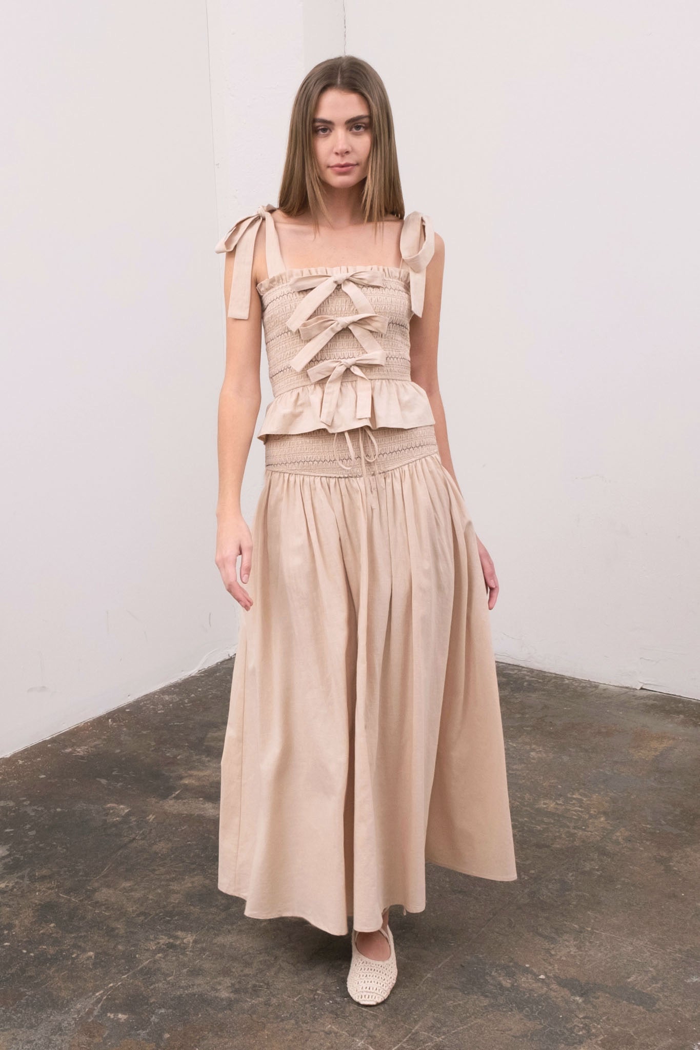 NATURAL MAXI SKIRT