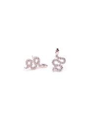 CZ SMALL SNAKES CLEAR PAVÉ STERLING SILVER