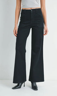 SABINE BLACK PATCH DENIM