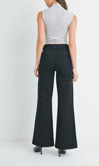 SABINE BLACK PATCH DENIM