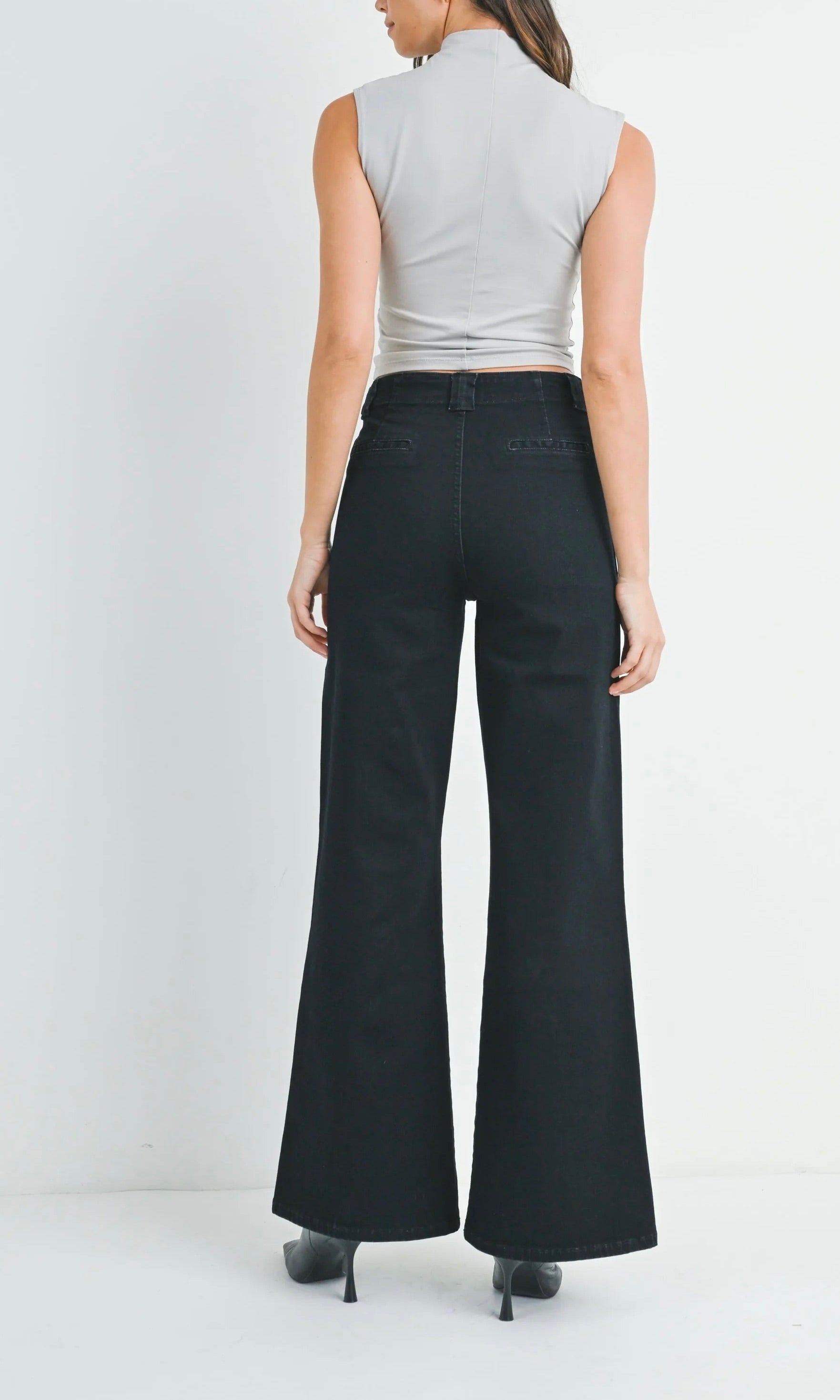 SABINE BLACK PATCH DENIM