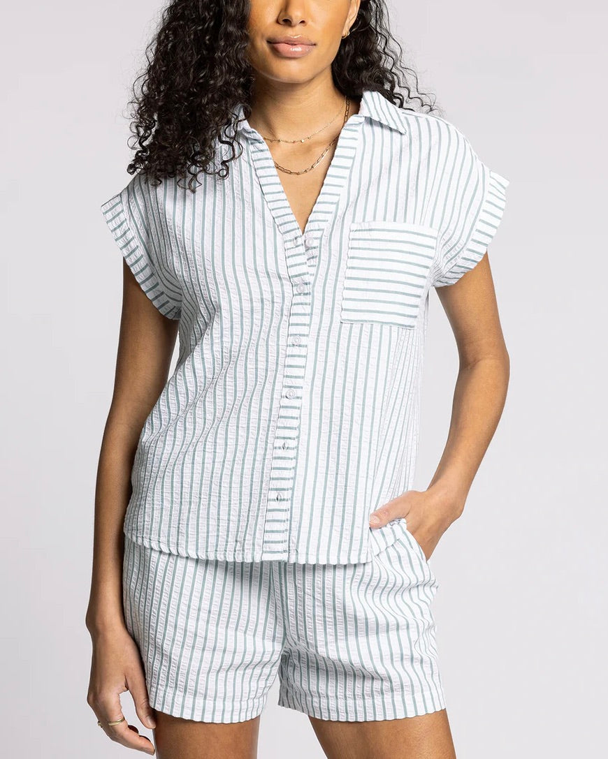 MARINA TEAL/WHITE TOP
