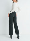 LETA SLIM PALAZZO DENIM BLACK